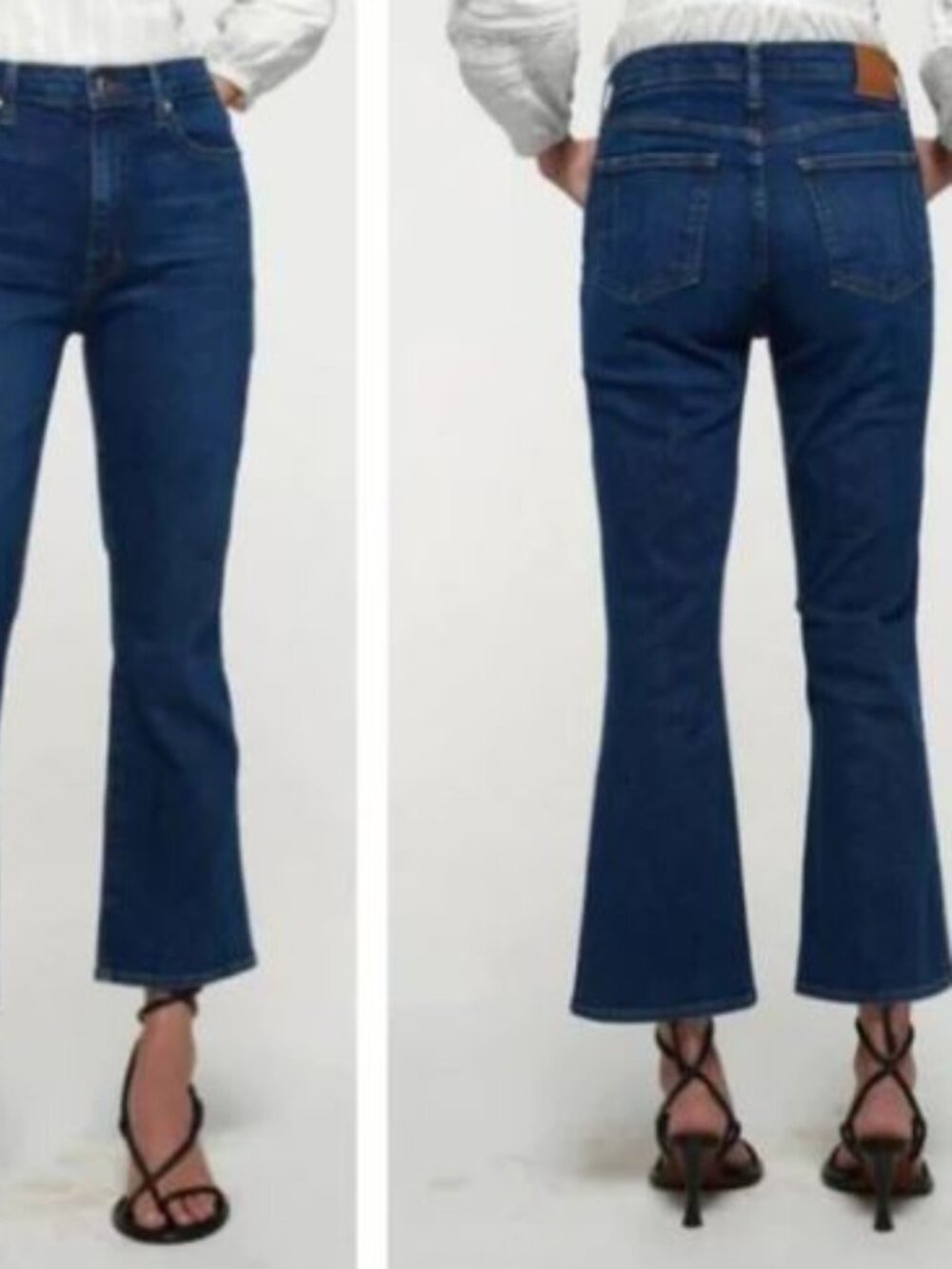 Derek Lam 10 Crosby Blue Bleecker Crop Flare, Made in USA, 34x28, NWT $235 MSRP